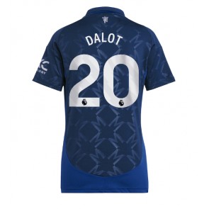 Billiga Manchester United Diogo Dalot #20 Bortatröja Dam 2024-25 Kortärmad